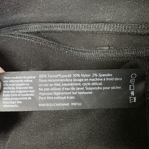 Eileen Fisher Ponte Black Plus Size 24W Slim Leg, Inseam 29" - Picture 7 of 8